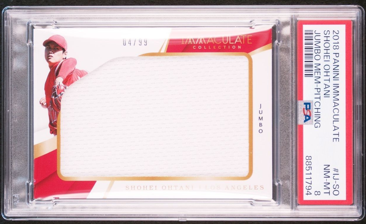 2018 SHOHEI OHTANI /99 Panini Immaculate RC Rookie Jumbo Jersey 