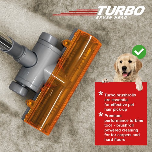 Cabezal de cepillo turbo para herramienta de aspiradora con ruedas DYSON DC38 DC39 DC39C DC40 - Imagen 2 de 7