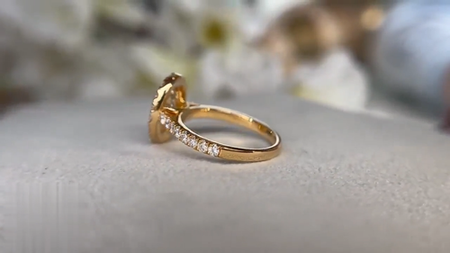 Anillo de boda para mujer 1,35 quilates IGI GIA laboratorio cultivado corte ovalado diamante oro amarillo de 18 k - Vídeo 1 de 1