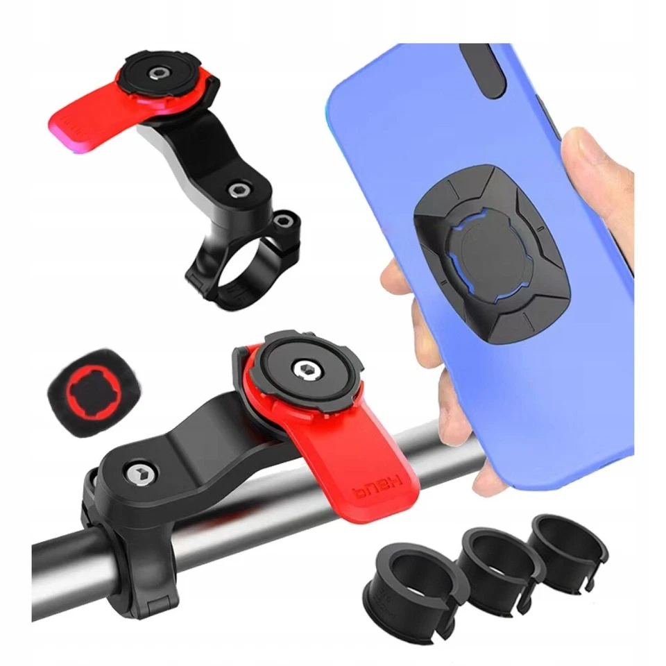 Handy Halterung Quad-Lock Bike Fahrrad Motorrad Roller Halter Handyhalterung-Set - Bild 2 von 4