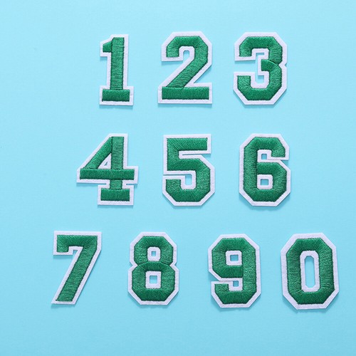 10pcs 0-9 Number Patch Patches College Iron Sew On Alphabet Embroidery Clothes│ - Picture 30 of 32