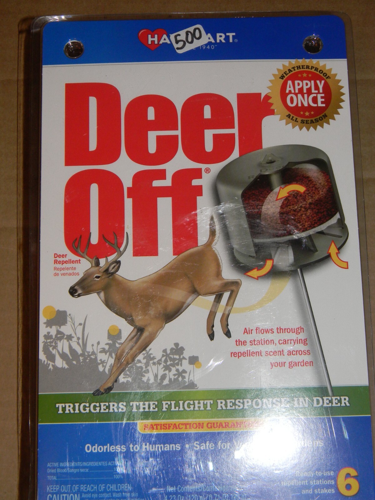 Havahart Deer Off Repellent Pack of 6 Stations and Stakes Sealed New