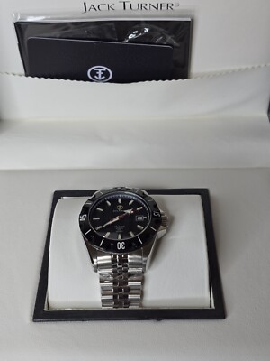 Jack Turner Tsunami Automatic Watch Swiss Made 42mm Black Dial