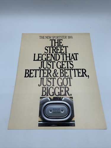 Harley Davidson Motorcycle 1985 Sportster 1100 Vintage Dealer sales brochure