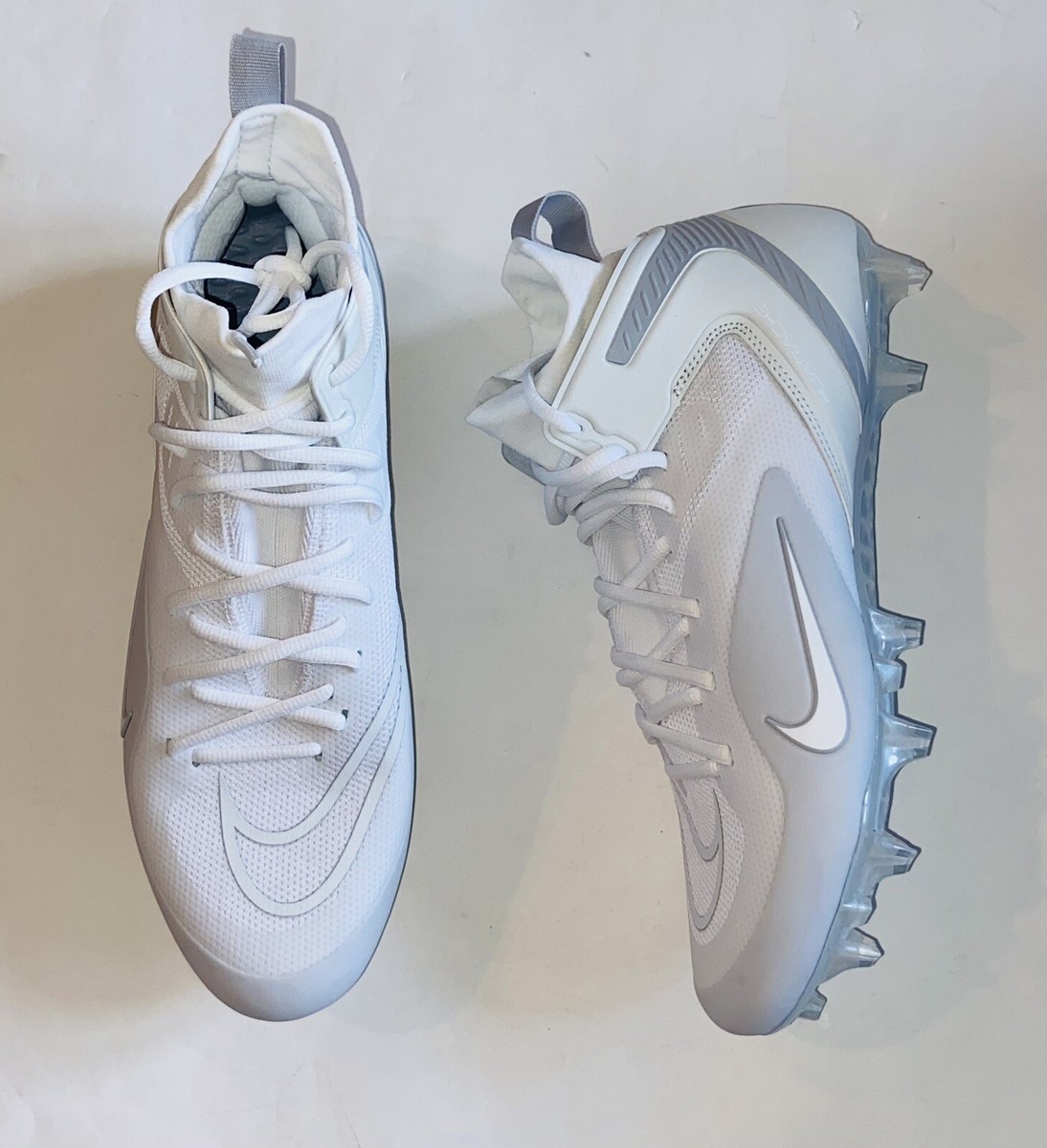 Nike Alpha Huarache 8 Elite LAX White Grey Men display picture 1