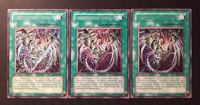 Yu-Gi-Oh! 3x Cyberfinsternis Einschlag!, TAEV-DE054, SCR, 1. Auflage, NM-/GD/PL