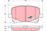 TRW GDB3248 Bremsbelagsatz, Scheibenbremse For Toyota