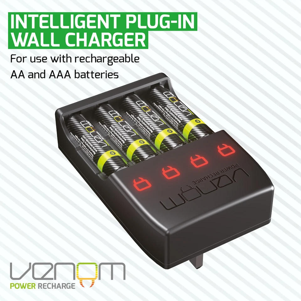 Venom Plug In Wall Battery Charger for Rechargeable AA and AAA Batteries - Image 2 of 4