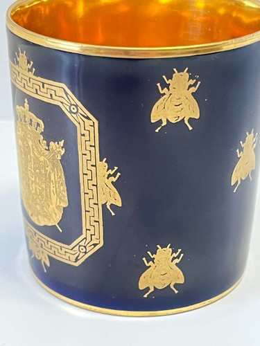 1804-1809 Sevres blaue Tasse mit Wappen von Italien unter Napoleon & Bienen in Gold - Bild 14 von 20