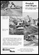 1963 Warner & Swasey Gradall Construction Equipment-Vintage trade ORIG. print ad