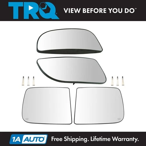 TRQ Mirror Glass Set Fits 09-18 Dodge Ram 1500 Ram 2500 Ram 3500