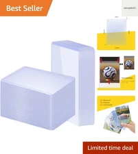 100 Pack 3"x4" Hard Plastic Card Sleeves Top Loaders for Cards, Baseball Card...