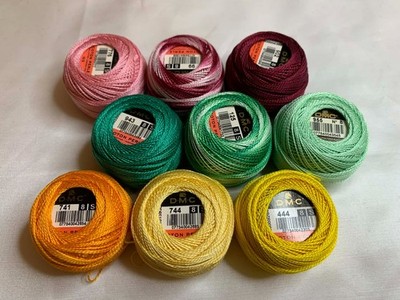 lot of 9 DMC 116 8 Perle Cotton Thread Balls, Size 8 brand new #10