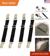 Bed Sheet Clips Straps Sheet Holder Mattress Clips, Adjustable Elastic Bed Sh...