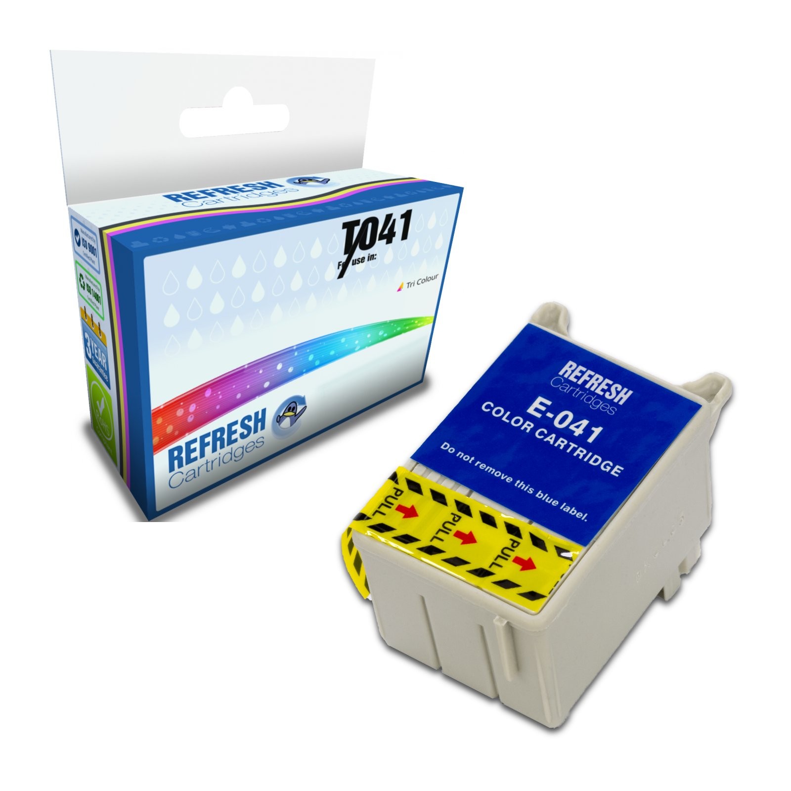 Refresh Cartridges Tri-Colour T041 Ink Compatible With Epson Printers