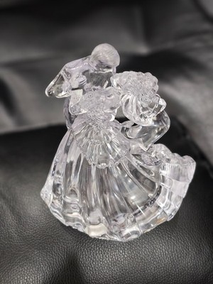 Vintage Acrylic Bride & Groom Wedding Figurine Cake Topper Clear Wedding Decor