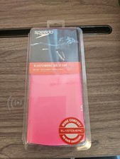 NIP Speedo Elastomeric Solid Silicone Swim Cap Hot Pink One Size Water Swimming