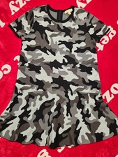 Michael Michael Kors Women’s Camo Dress XL Gray Black Short Sleeve Fit Flare