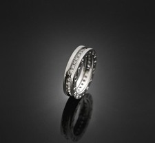 Bulgari 18K B.zero1 Ring 18K White Gold Full Diamond Size 49 4.7MM 76033626
