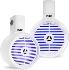 Pyle 6.5” Waterproof Off-Road Speakers - 200W 2-Way Marine Wakeboard Tower