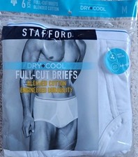 Vintage 6 MEN'S STAFFORD FULL-CUT UNDERWEAR BRIEFS SIZE: M 32-35 