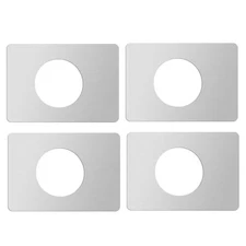 Semetal Door Lock Reinforcement Plate (4-Pack) - Door Repair & Anti-Kick Silver