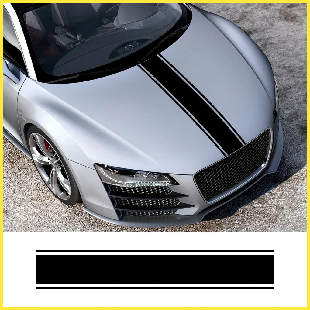 Universal Car Sticker Vinyl Wrap Auto Tuning Accessories Hood Side Decoration