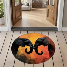 [1 Flannel Floor Mat,Corporate Culture Building Activity Theme World Harmony Day