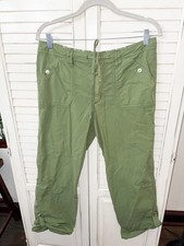 Fresh Produce Cotton Blend Woven Chino Pants Green Med Roll Up