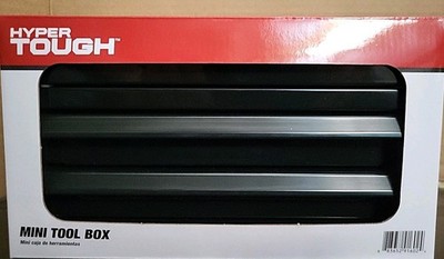 Hyper Tough Mini 2-Drawer Tool Box Black Steel Vanity Makeup Organizer Storage