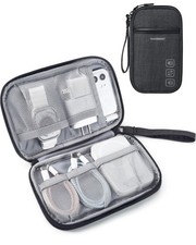 BAGSMART Cord Organizer Travel Cable Bag Tech Single Layer Black