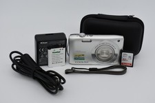 Nikon Coolpix S3300 Silver Compact Digital Camera 16.0MP 6x Wide Zoom - TESTED  