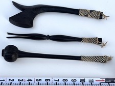 FIJI OCEANIC ART THROWING CLUB OR I ULA TAVATAVA CALI WAR CLUB & CANNIBAL FORK