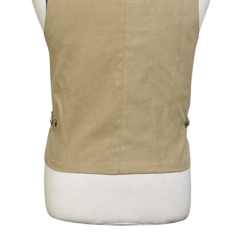 Mens Vest 44R Patchwork Wool Plaid Waistcoat Western Casual Preppy Wedding Party - Picture 9 of 9