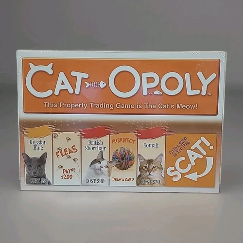 Cat-OPOLY Board Game Late For The Sky Monopoly Style Game 2-6 Players 8+  SEALED