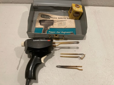 #ad Vintage Craftsman Electric Soldering Gun with Case $24.99
