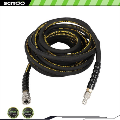 #ad 4000PSI Pressure Washer Hose Hot Cold Water 1 4quot; Kink Wear Hose With 3 8quot; Quick $57.49