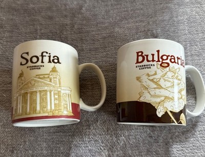Starbucks Bulgaria 2014 & Sofia 2012 Coffee 16oz Mugs No Box