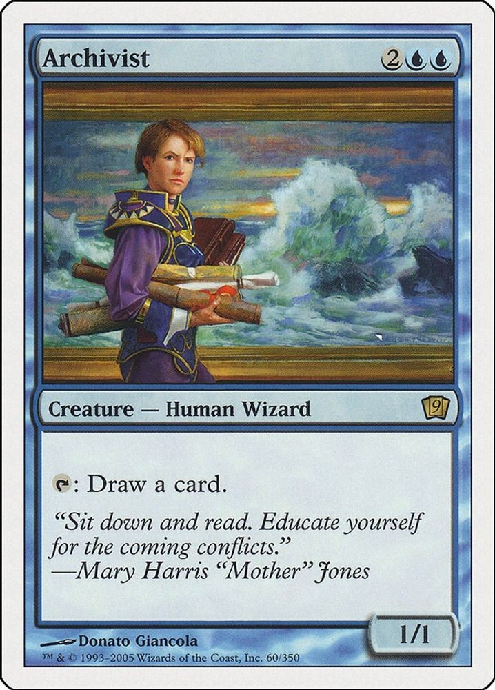 2005 Magic: The Gathering: 9th Edition - Archivist (#60, Rare, Lightly Played)