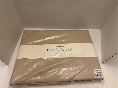 Brooklinen Classic Percale Cotton Core Sheet Set- Pebble, California King