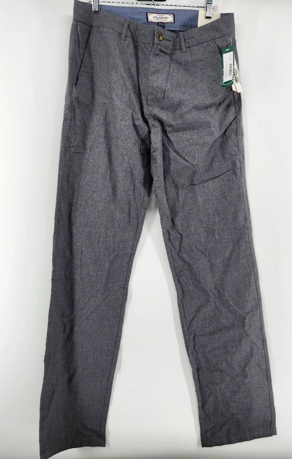 Flag & Anthem Men's 32X34 Grey Straight Fit Flannel Trouser NWT