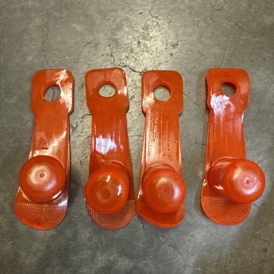 #ad 2 Pairs Red Rooster Chicken Muffs Mitt Safety Glove Rubber New FREE SHIPPING $11.00