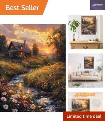 30x40 CM Malen nach Zahlen Set: Atemberaubende Landschaftskunst für Anfänger und Erwachsene