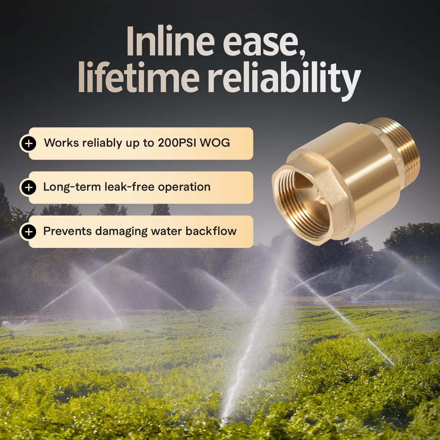 for SP0465X-125 One Way Brass Check Valve, 1-1/4" NPT male in/ 1-1/4" FNPT out