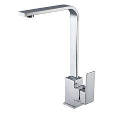Square Kitchen Tap Modern Kitchen Mixer Taps Chrome Monobloc Sink