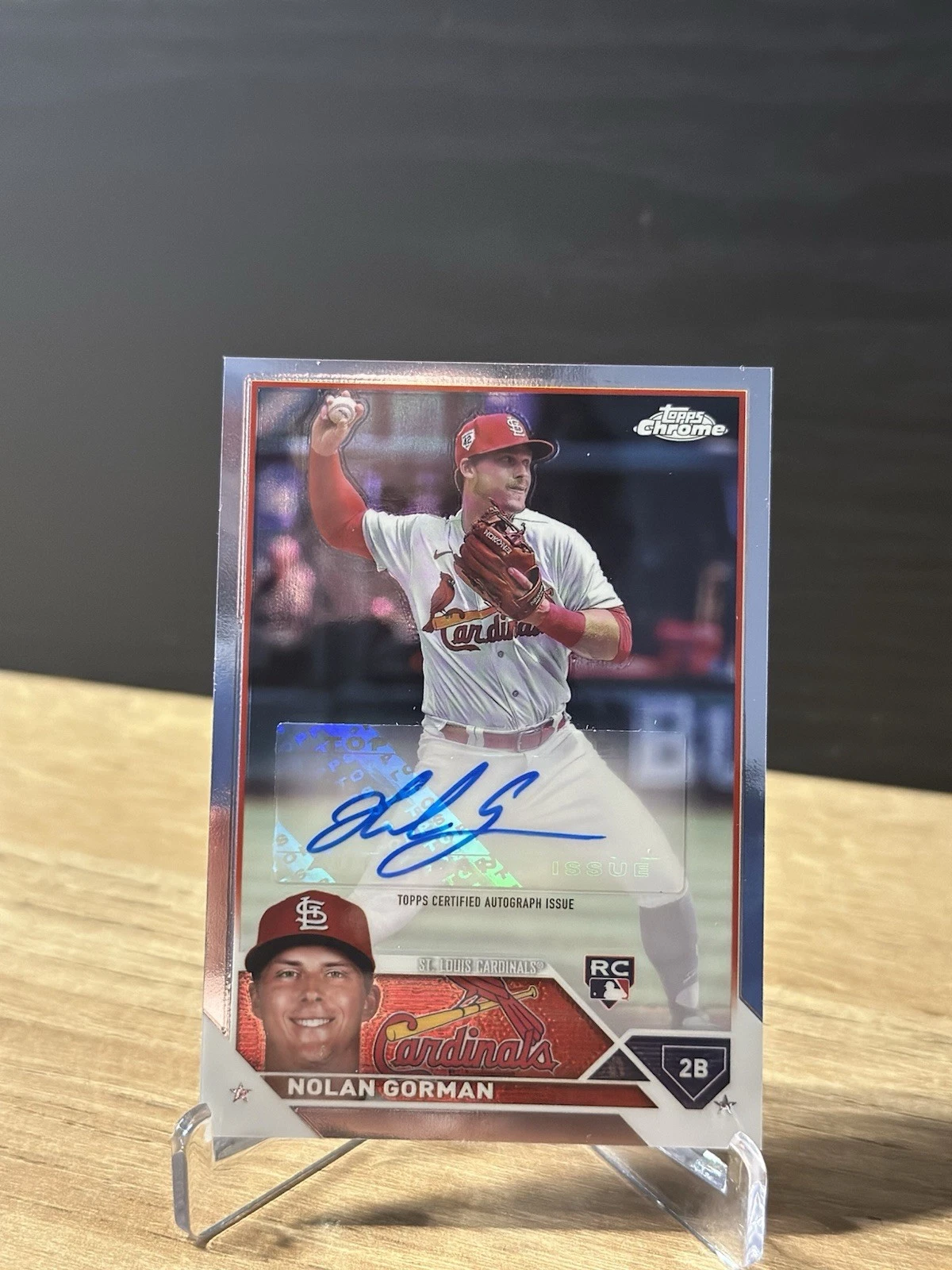 2023 Topps Chrome Update Nolan Gorman RC Auto #AC-NG