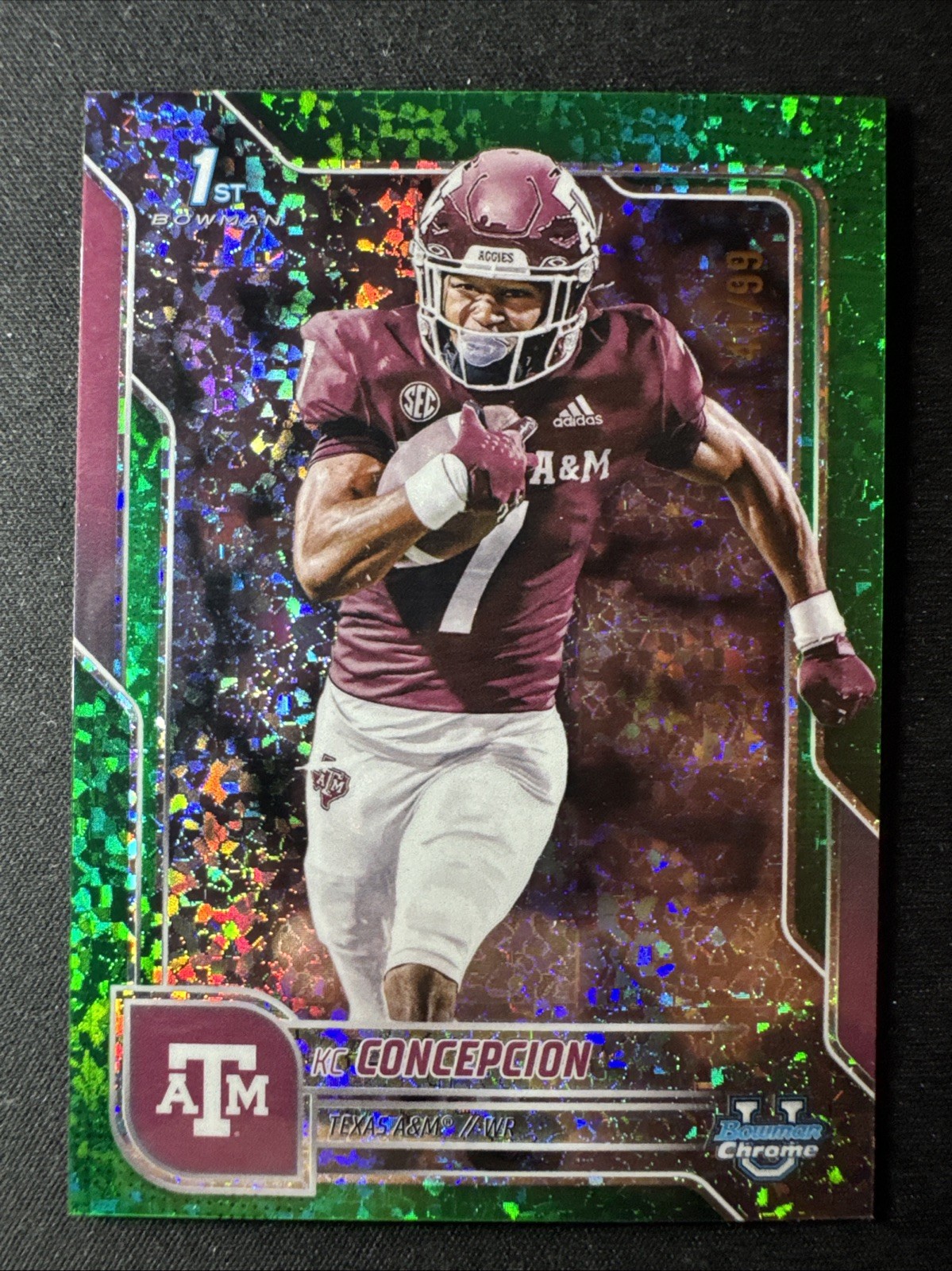 2025 Bowman Chrome U KC Concepcion #91 GREEN SPARKLE 1st BOWMAN /99 AGGIES!🔥
