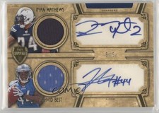 2010 Topps Supreme Dual Relics 5/5 Ryan Mathews Jahvid Best #SDA-MBE Auto s5j