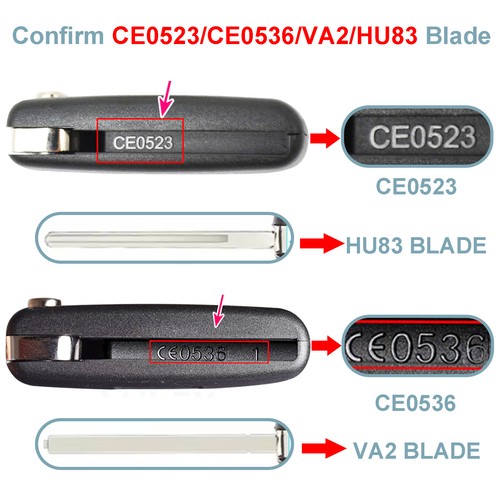 For Peugeot 207 307 308 407 3008 5008 Car Remote Key Fob Shell Case 2 Button - Picture 8 of 9