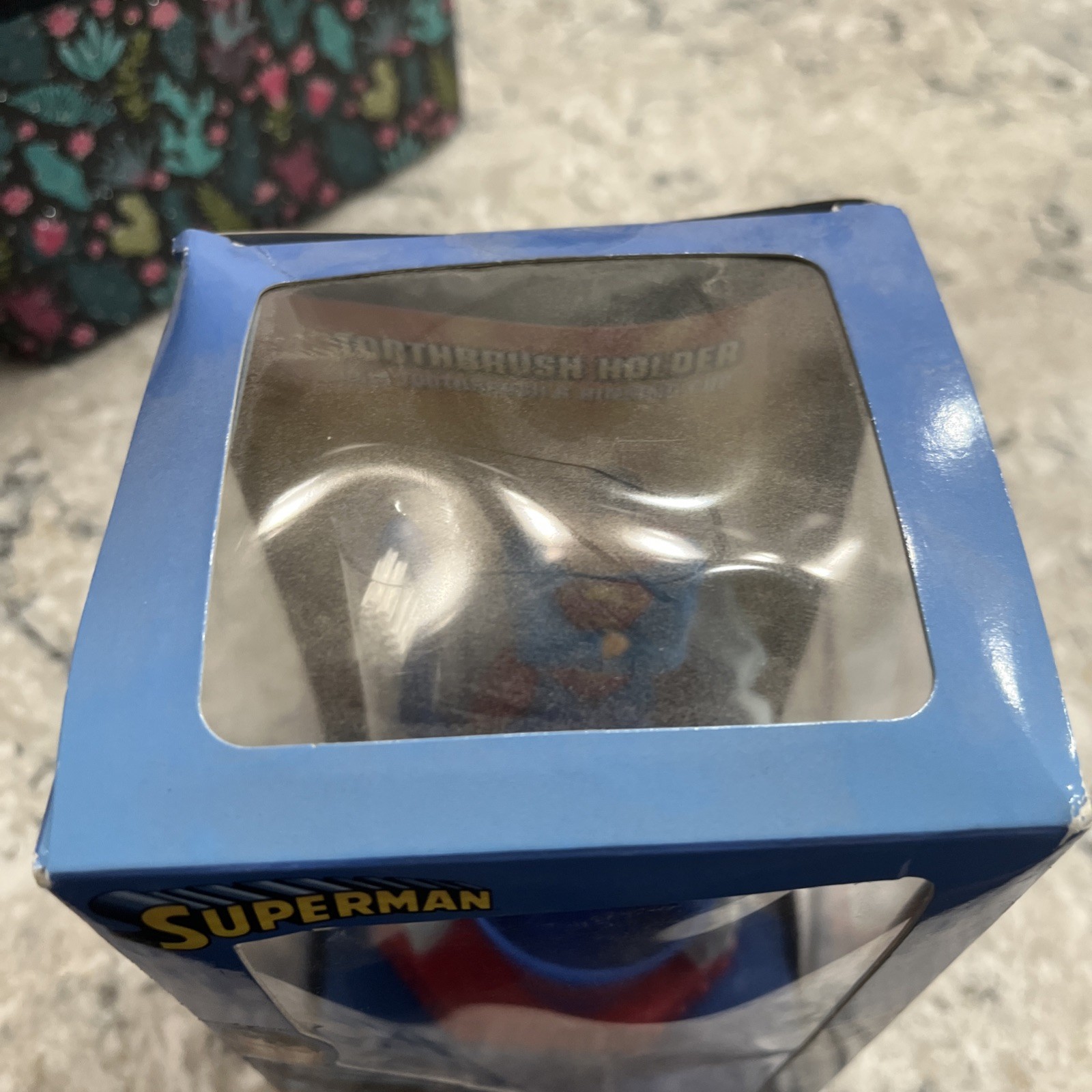 RARE Superman Toothbrush Holder, Toothbrush, and Rinse Cup. UNOPENED AND SEALED